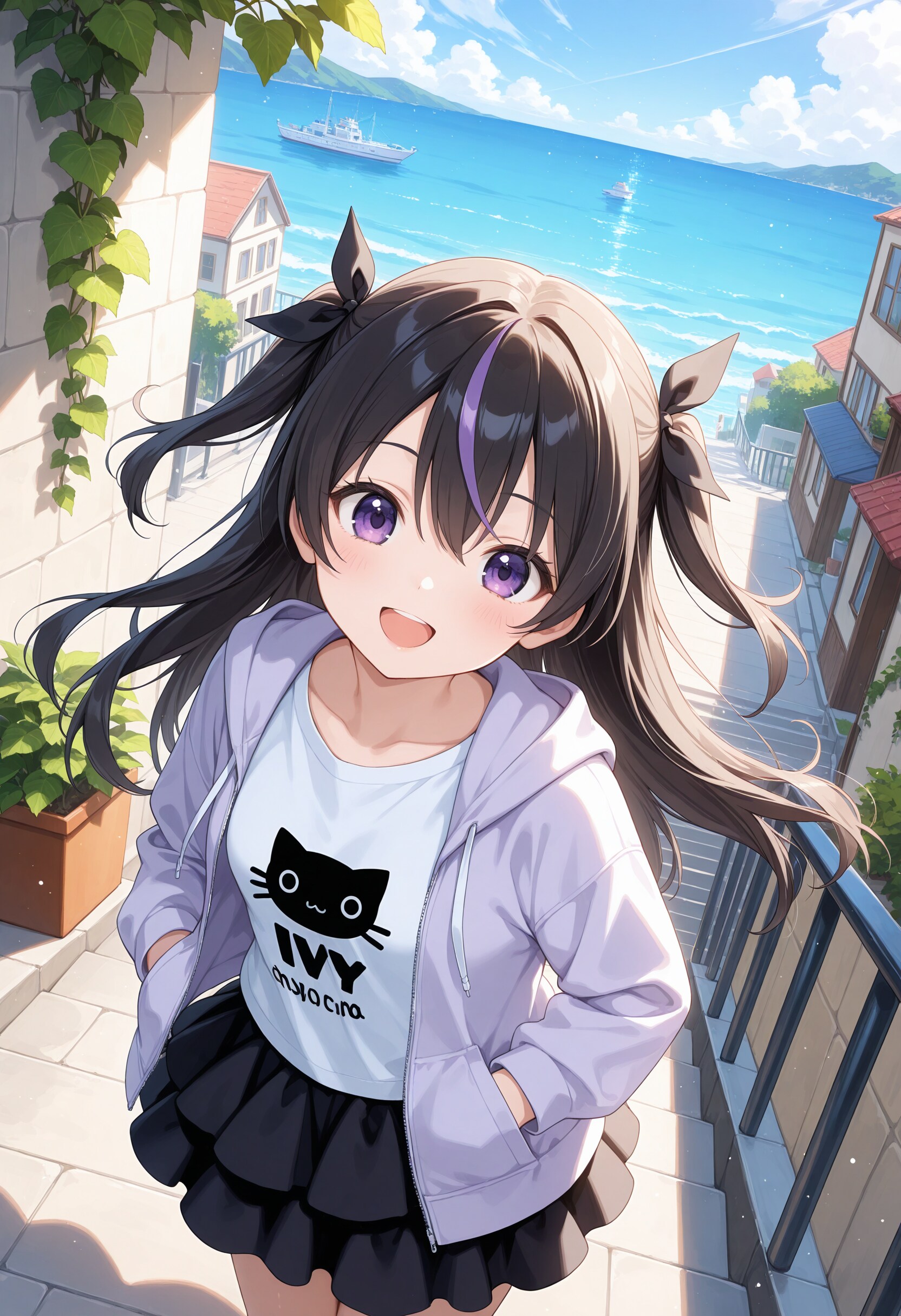 潮風の坂道 | の人気AIイラスト・グラビア