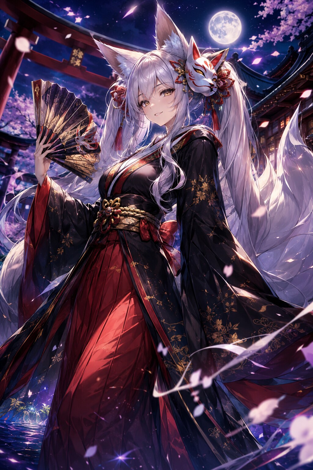 狐女子　黒巫女