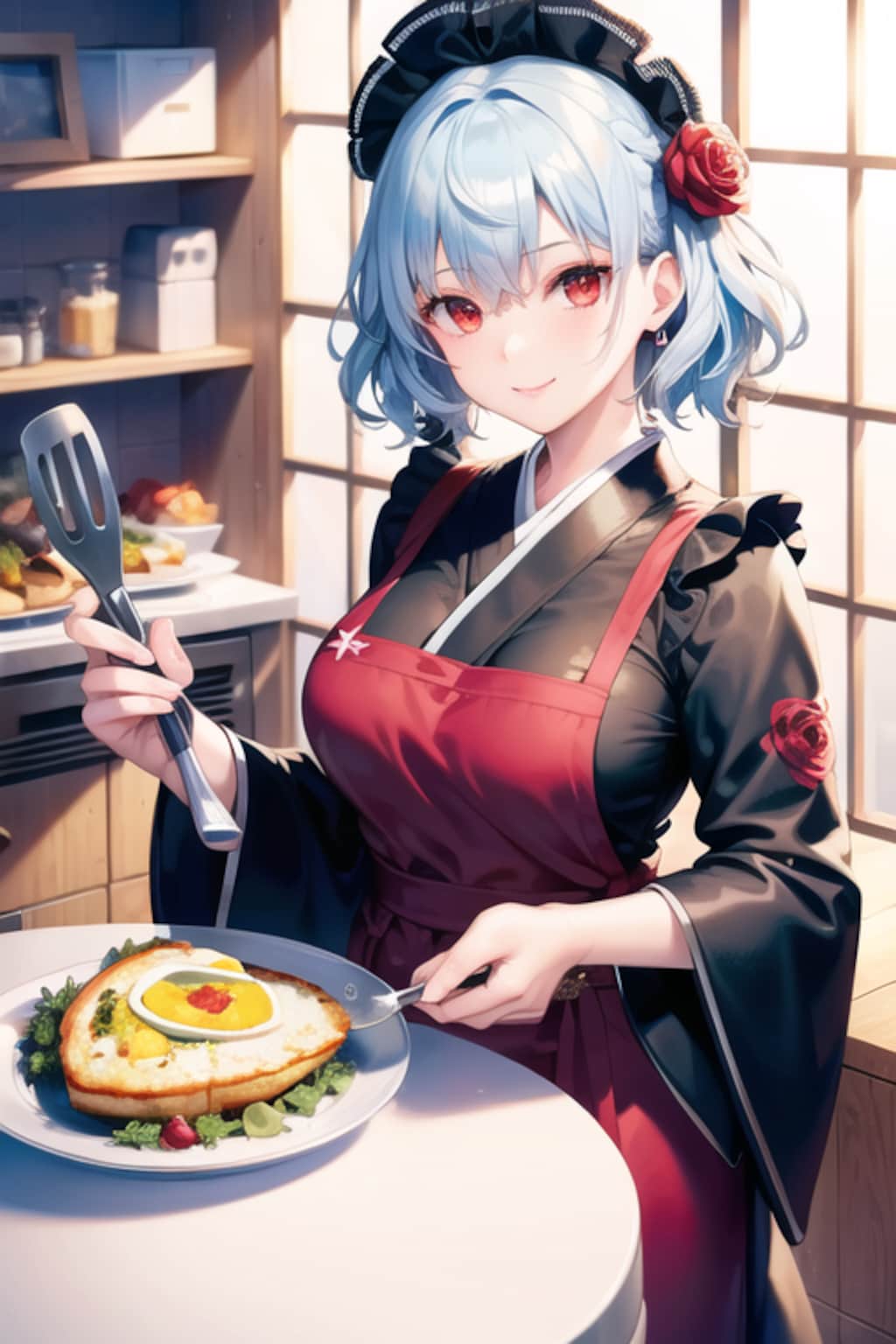 着物女子ちゃんの日常シリーズ（朝食）