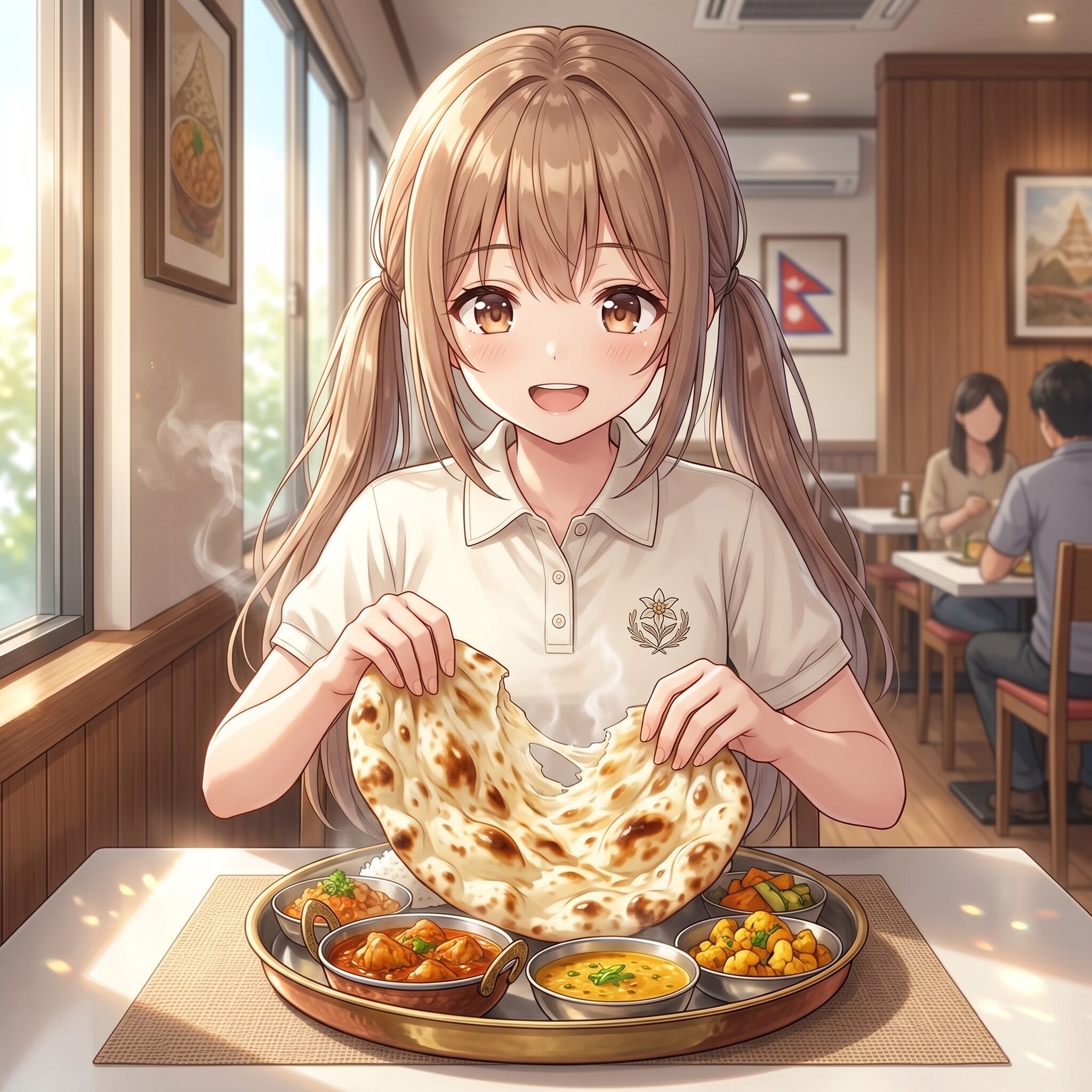 梢とランチ（１５）ネパール式カレー | の人気AIイラスト・グラビア