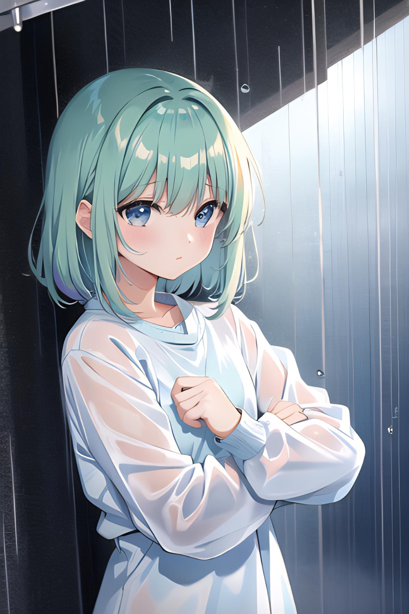 雨降ってきちゃった | の人気AIイラスト・グラビア