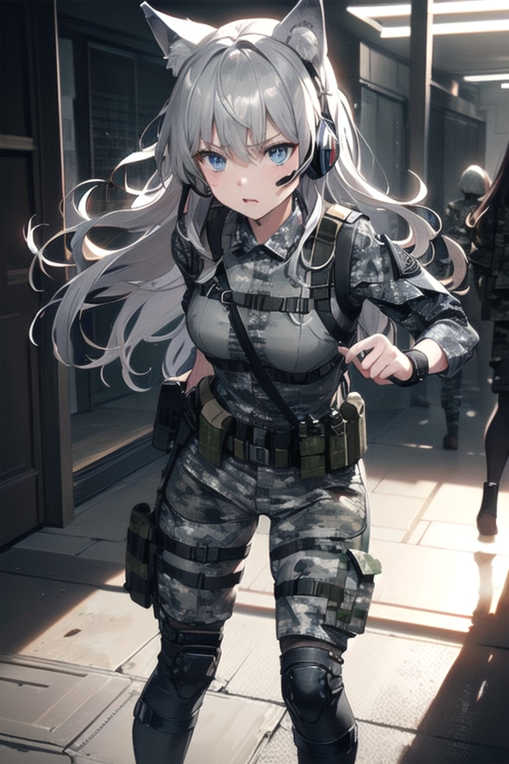 黒づくめの迷彩装備🐺