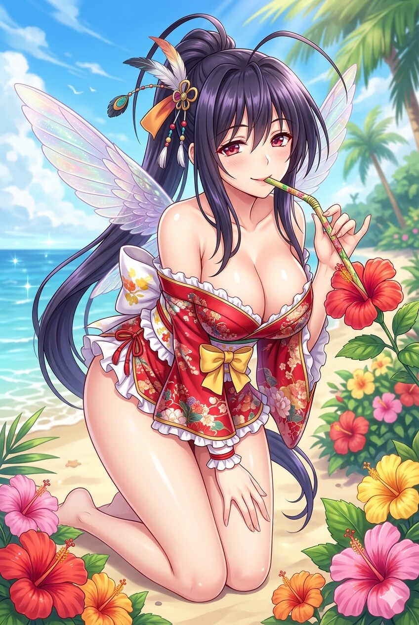 ハチドリ擬人化(朱乃に似ている)