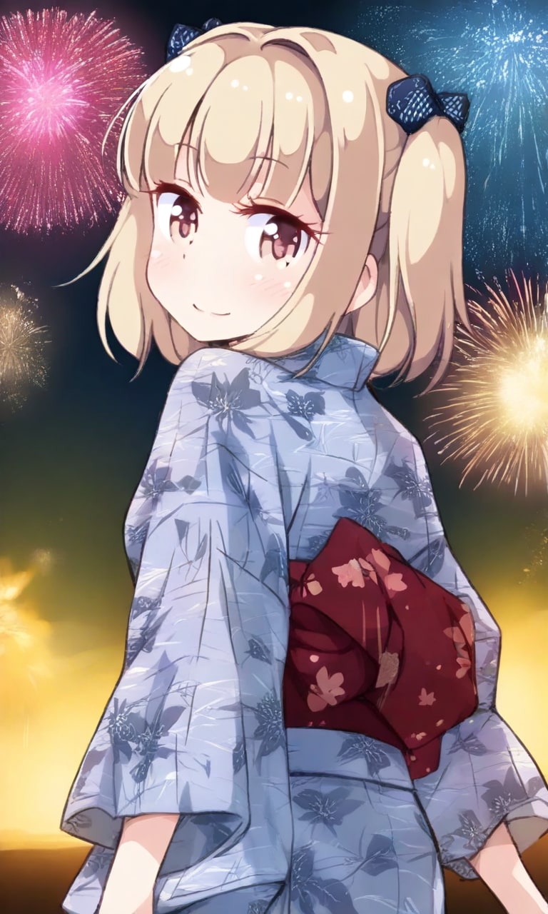 飯島ゆん 浴衣 花火 | の人気AIイラスト・グラビア