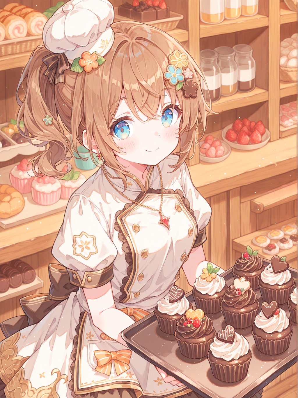 できたてチョコレートカップケーキをご提供