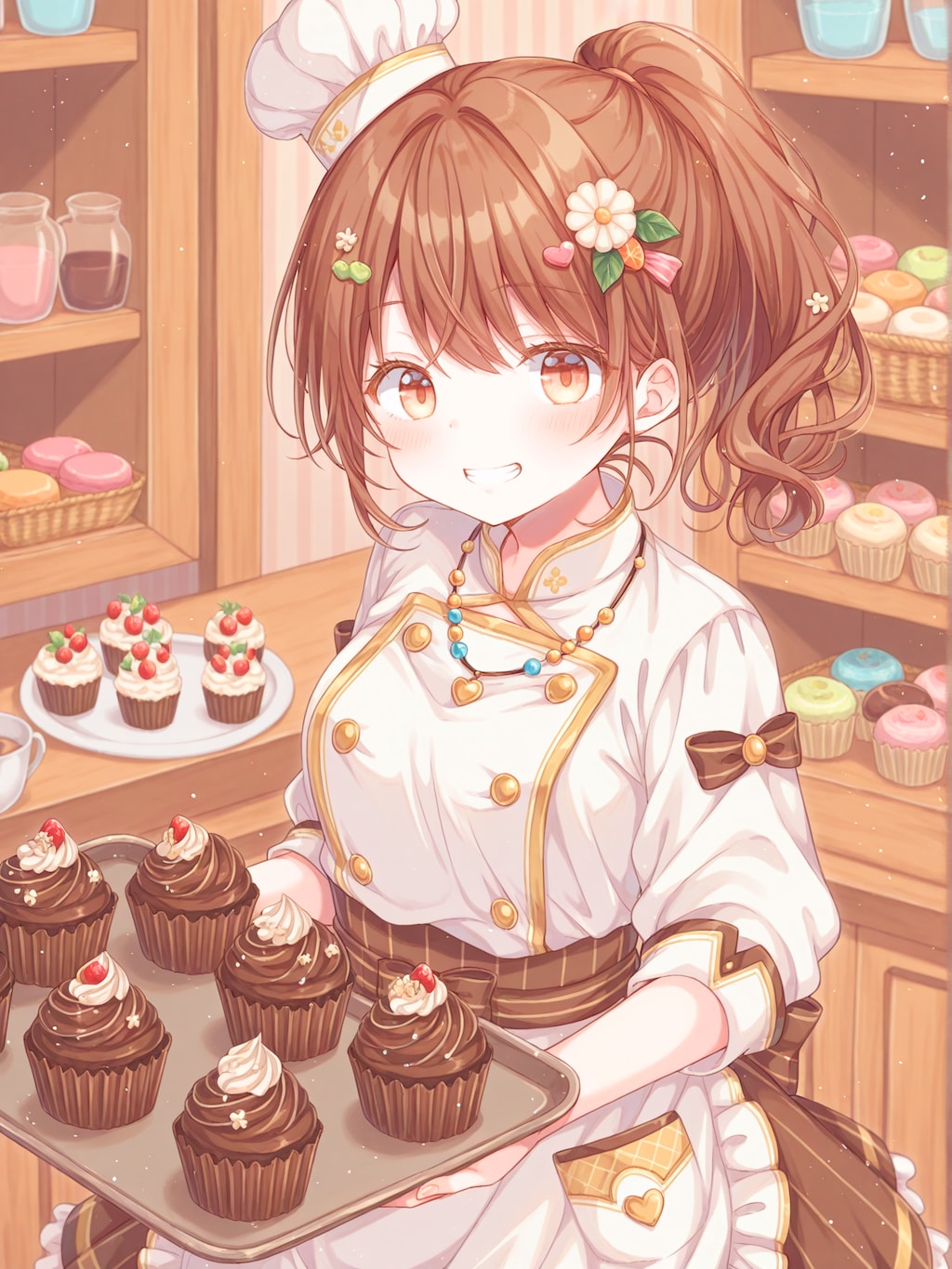 できたてチョコレートカップケーキをご提供