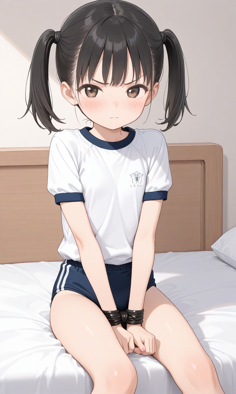 体操服少女拘束快楽責め　前