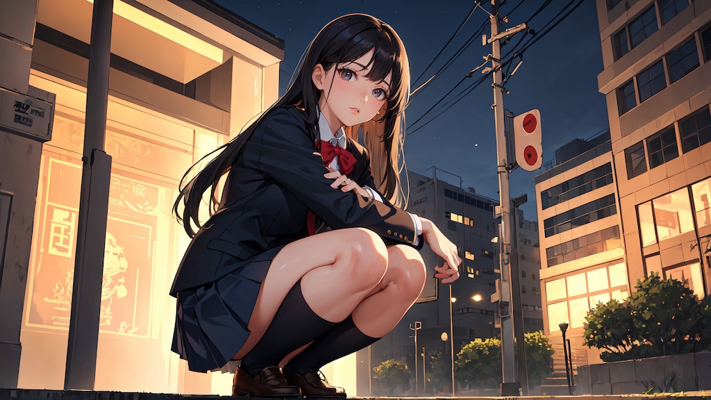 制服黒髪JK