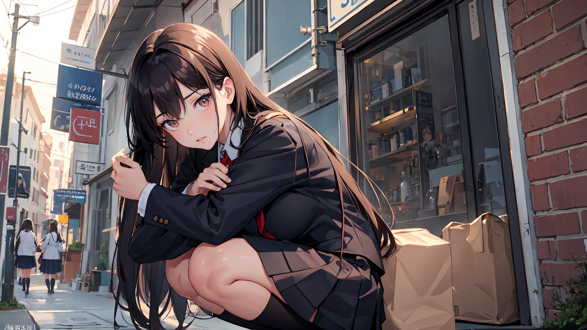制服黒髪JK