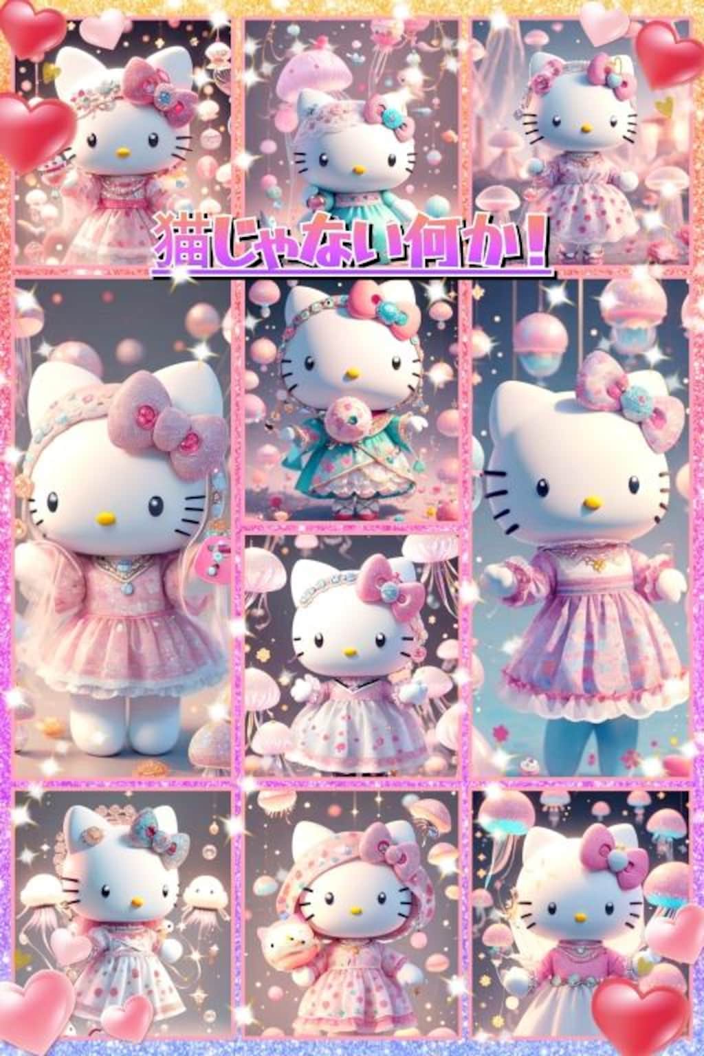 猫じゃない何か！　コラージュ