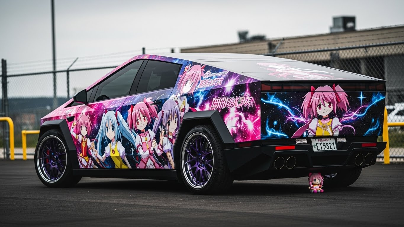 テスラサイバートラックまどマギ痛車 | の人気AIイラスト・グラビア