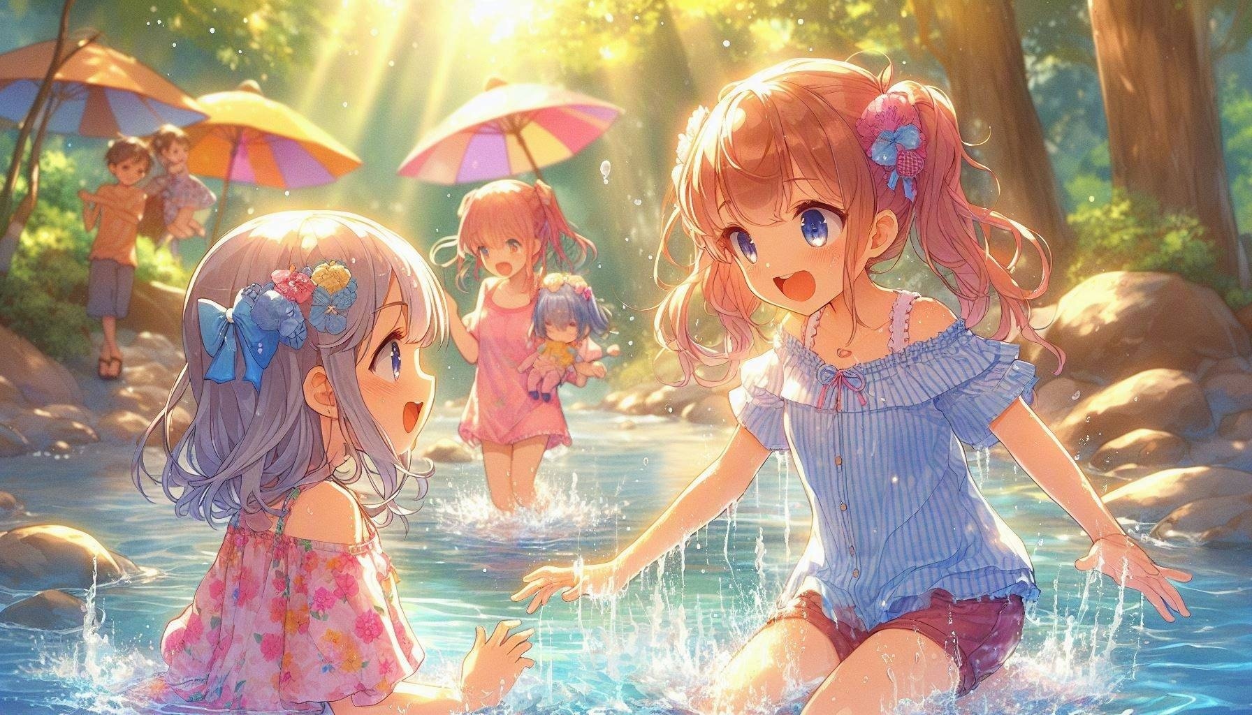 川遊び