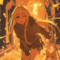 ハチと私と紅葉 3枚目