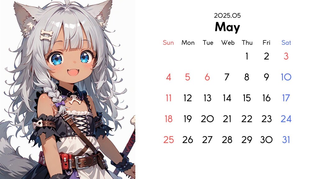 ケモミミ系アイドルカレンダー試作01号機