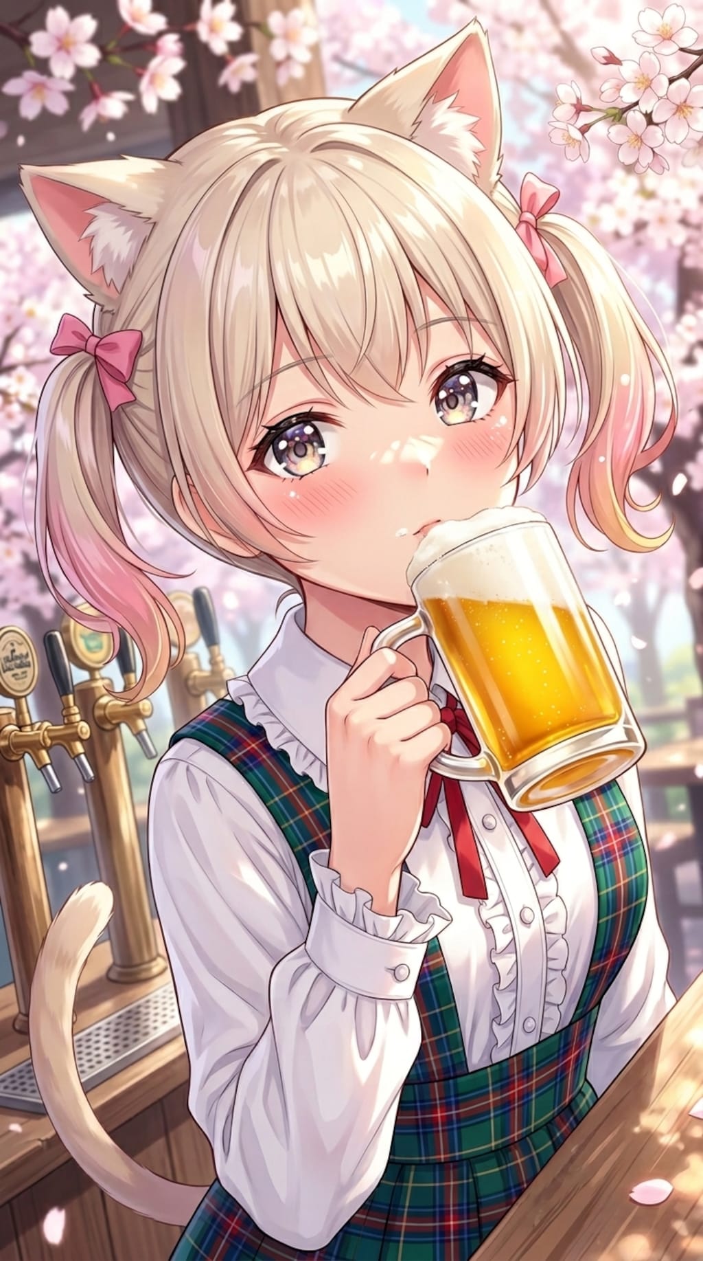 金ツイにゃん。花見