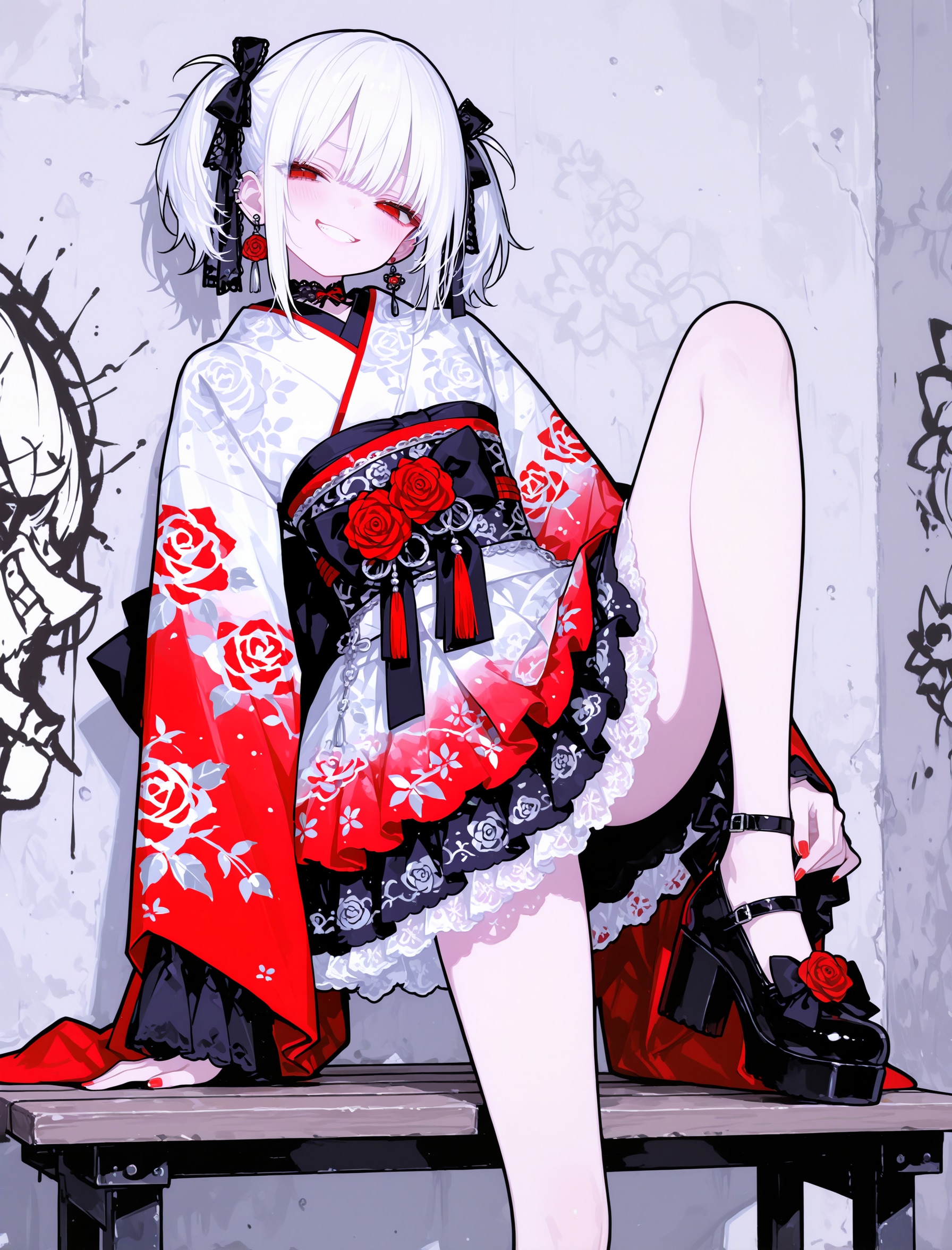 白和ゴスの子 | の人気AIイラスト・グラビア