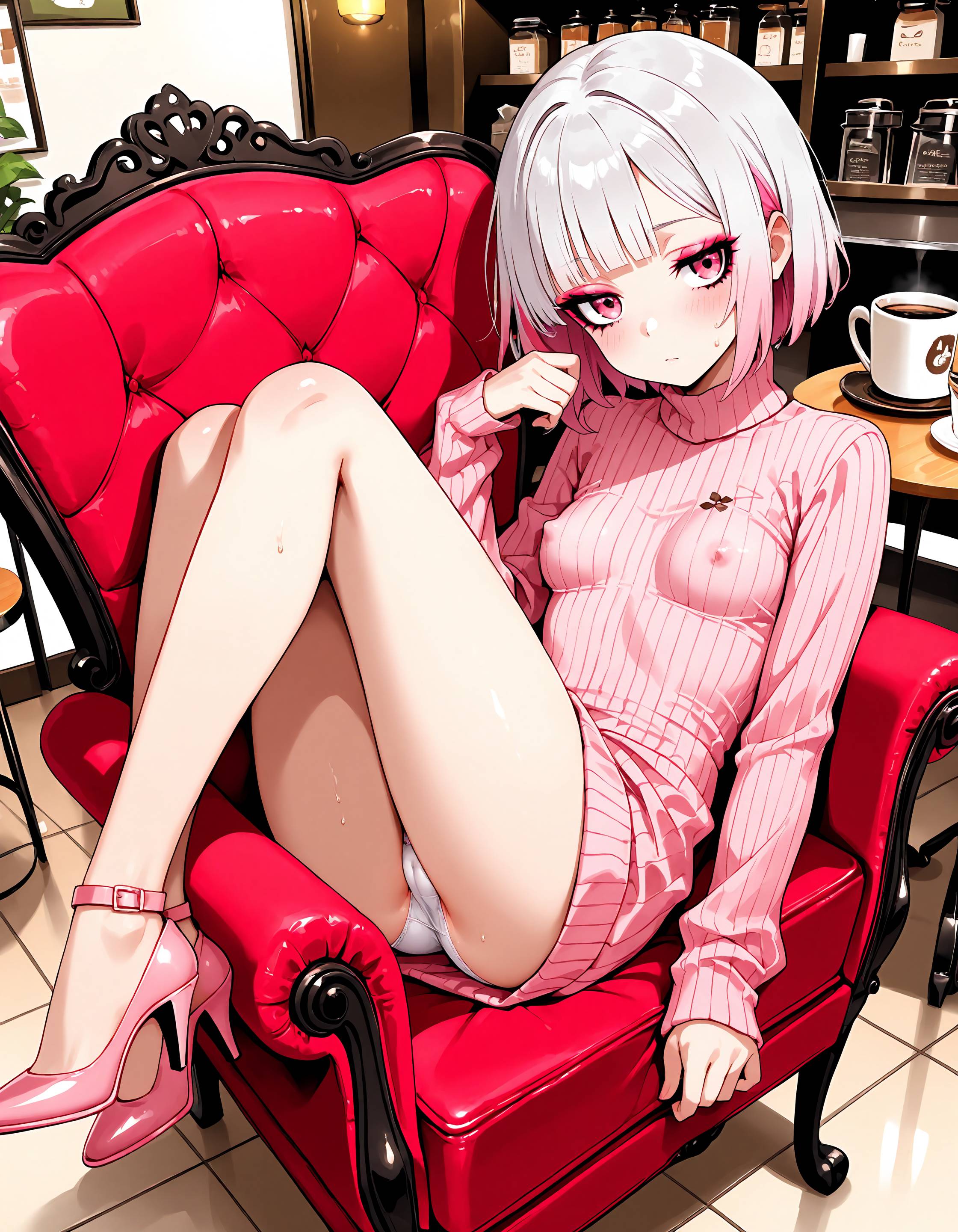 カフェにて