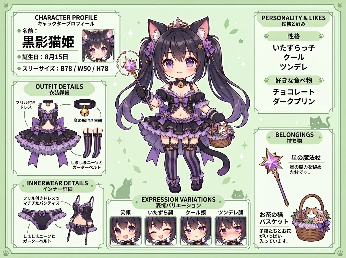 黒影猫姫 | の人気AIイラスト・グラビア