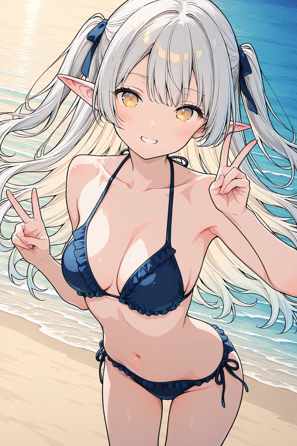 水着エルフ