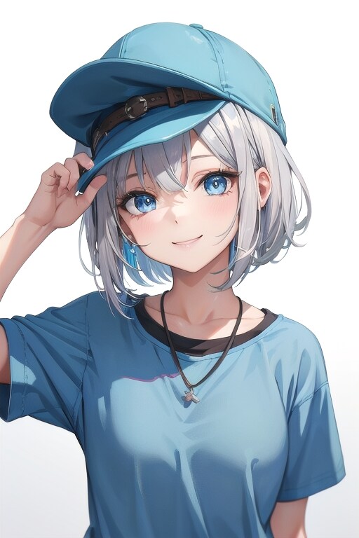 変わった帽子の彼女