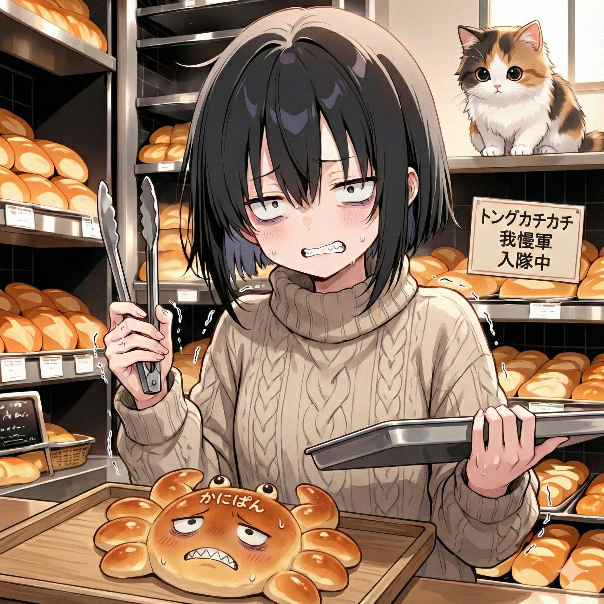 兄ちゃんのために・・ここでかにぱんにされるわけにはいかないんだよぅ・・・ | の人気AIイラスト・グラビア