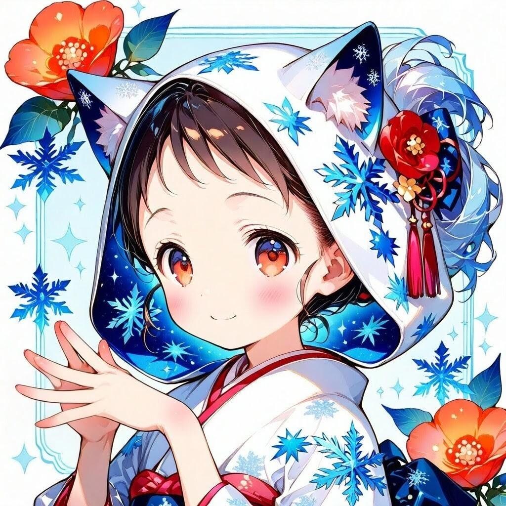 雪女さん＋フロル＝ケモミミ雪女ちゃん