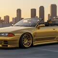 ゴールドR32GT-Rオープンカー 2枚目
