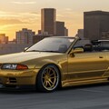 ゴールドR32GT-Rオープンカー 3枚目