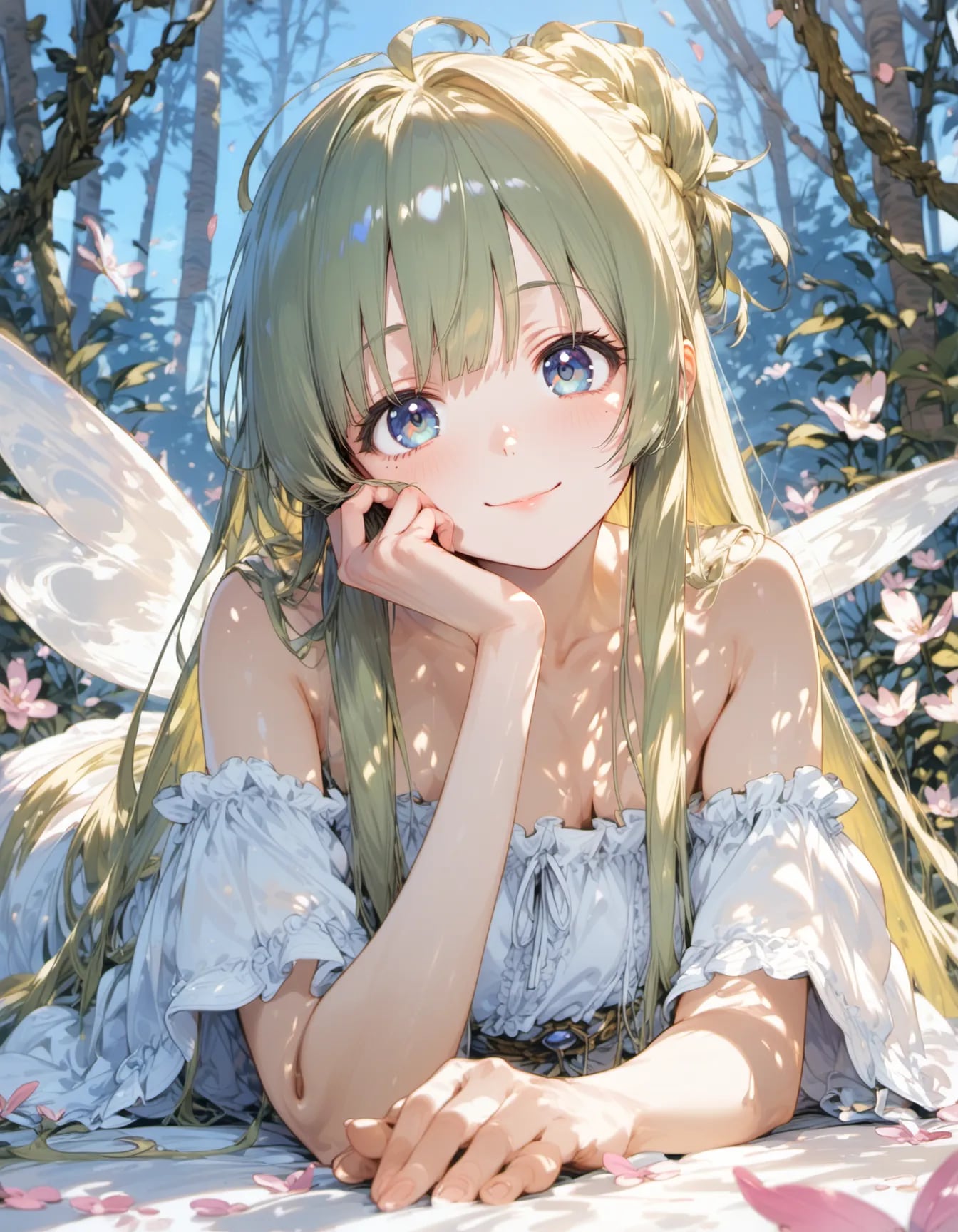 The Fairy Resting Among Blossoms