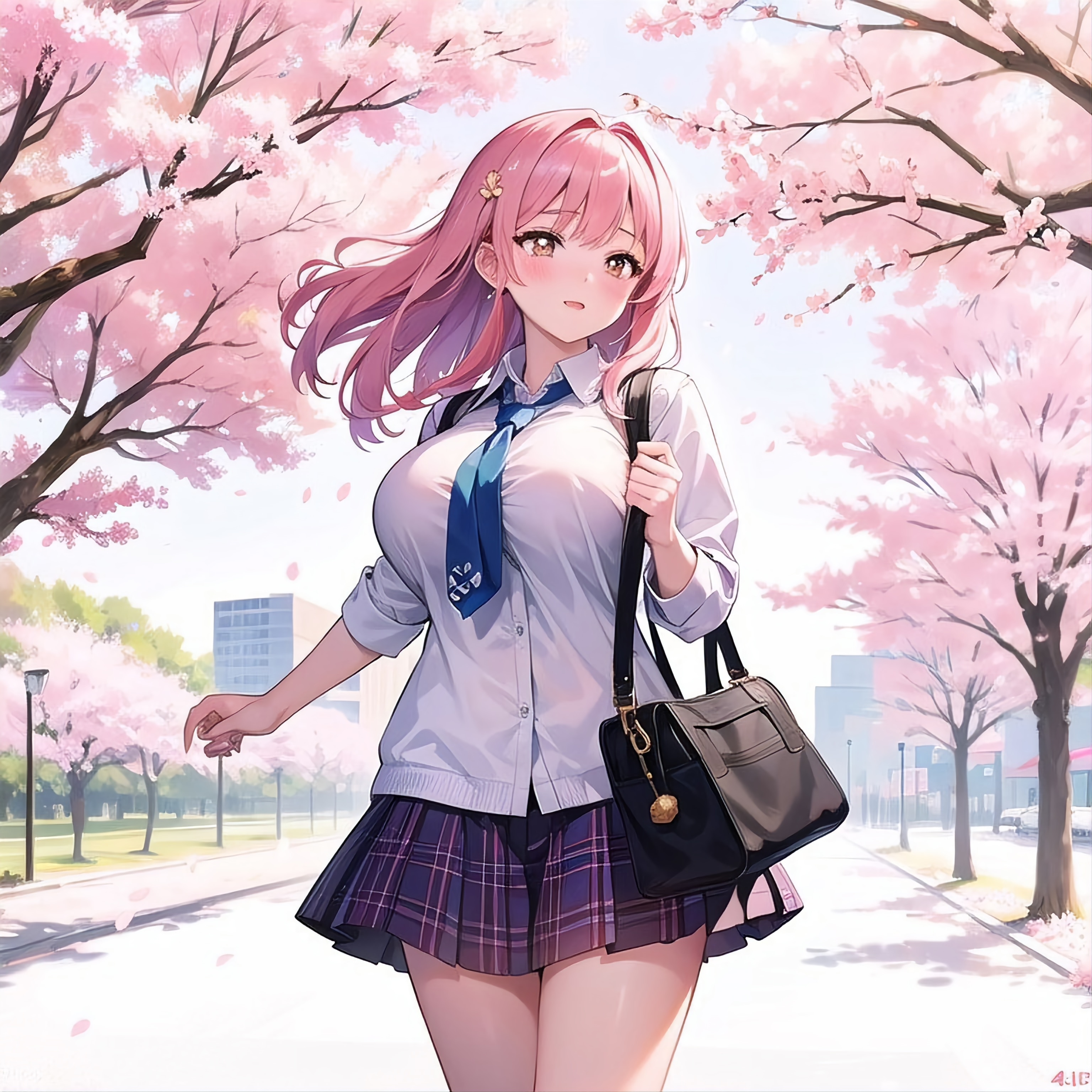 桜の囁きに秘めた想い | の人気AIイラスト・グラビア