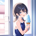 スク水少女とソフトクリーム 3枚目