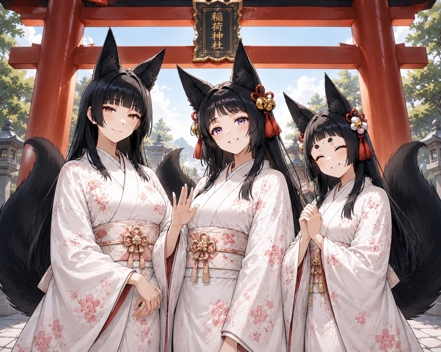 3人で