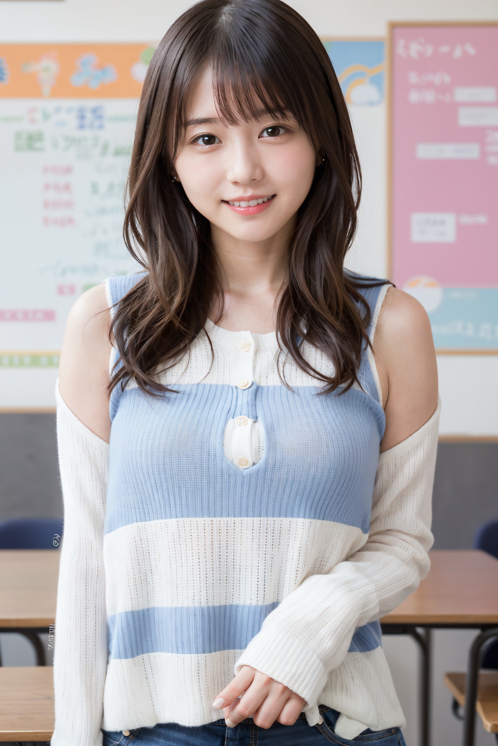 薄手のセーターの女性 3