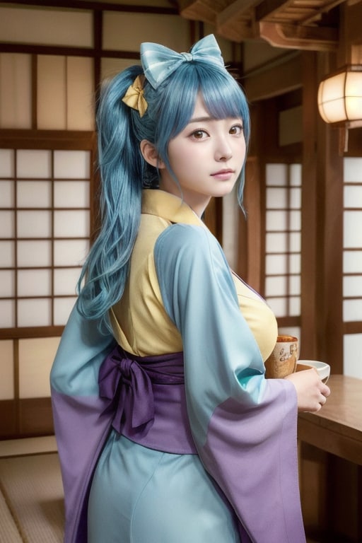 和風喫茶店の看板娘