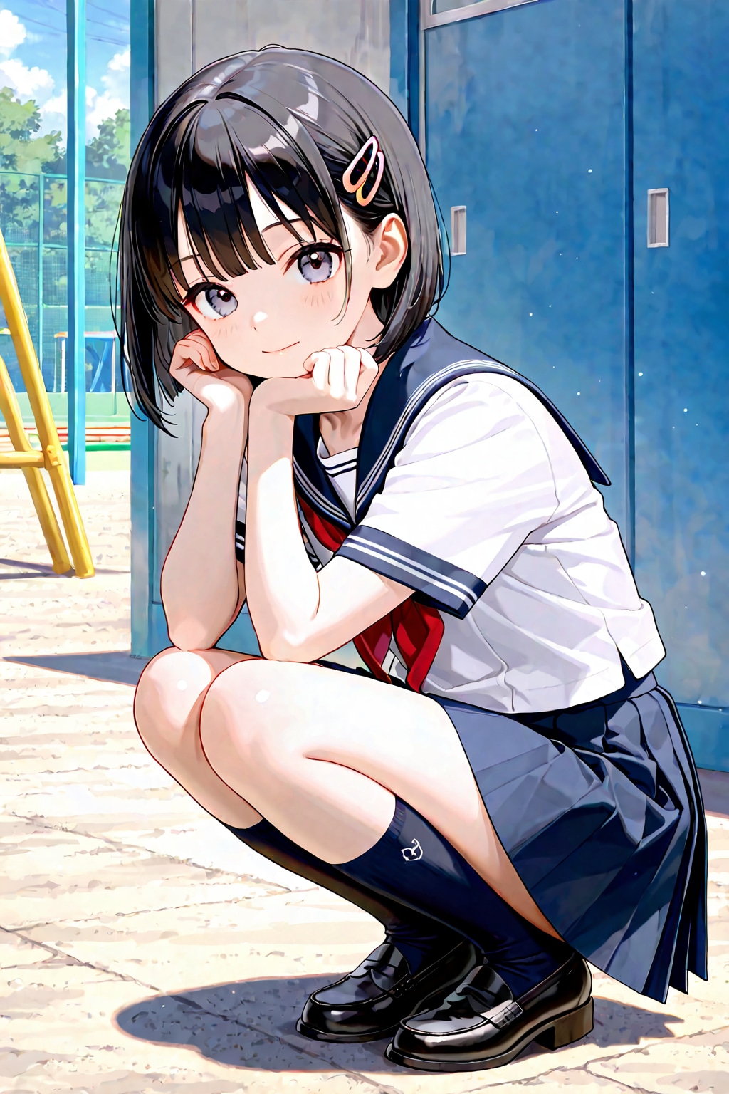 校庭(セーラー服)(LILY)(3)