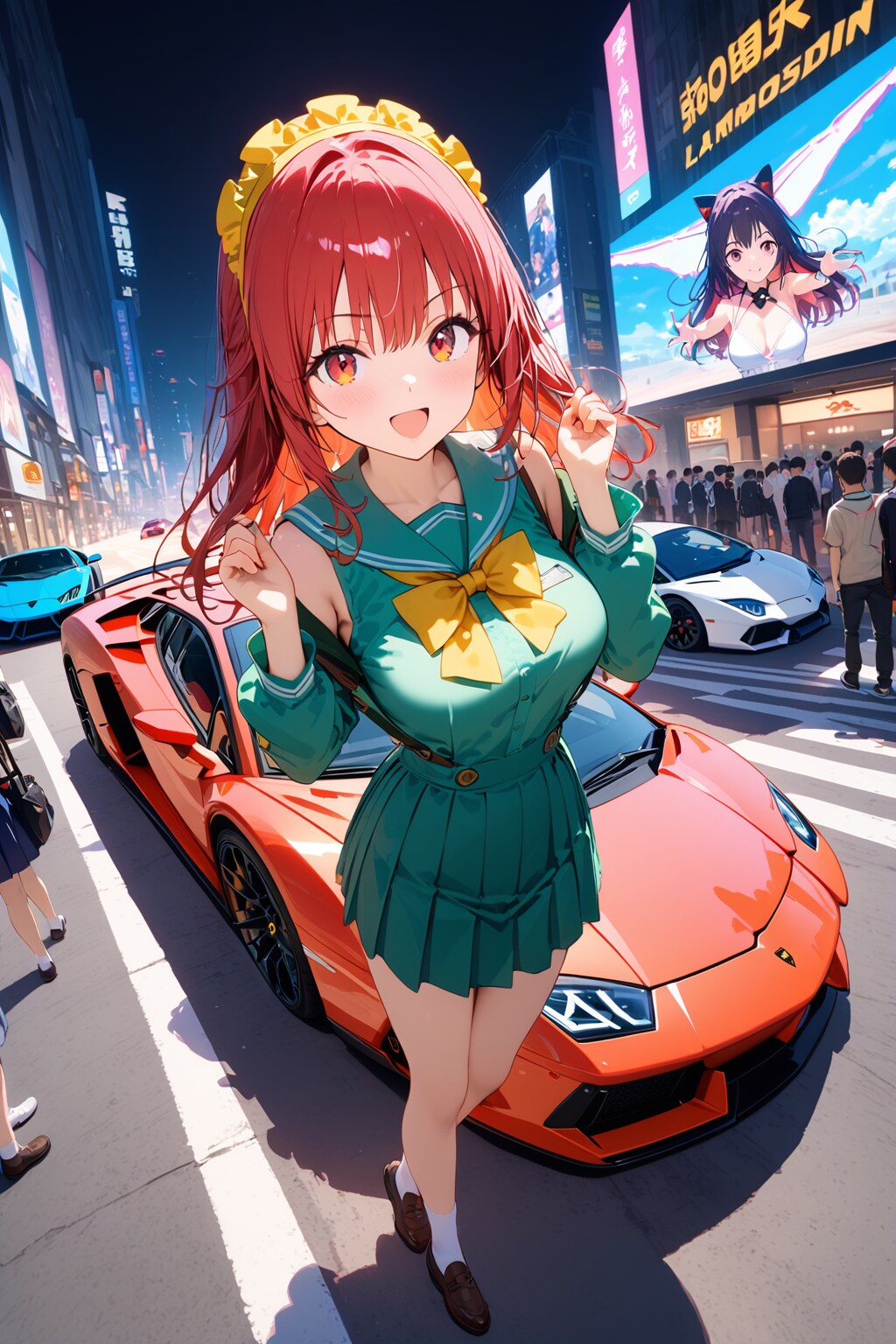 美少女と車 | の人気AIイラスト・グラビア
