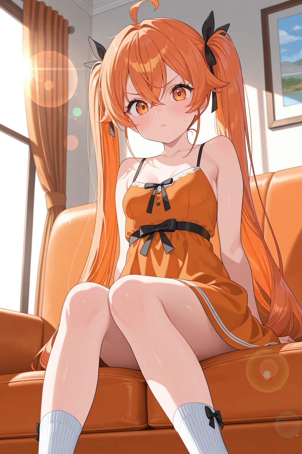 【借】ワンピースを着てちょっと恥ずかしそうなあかねちゃん