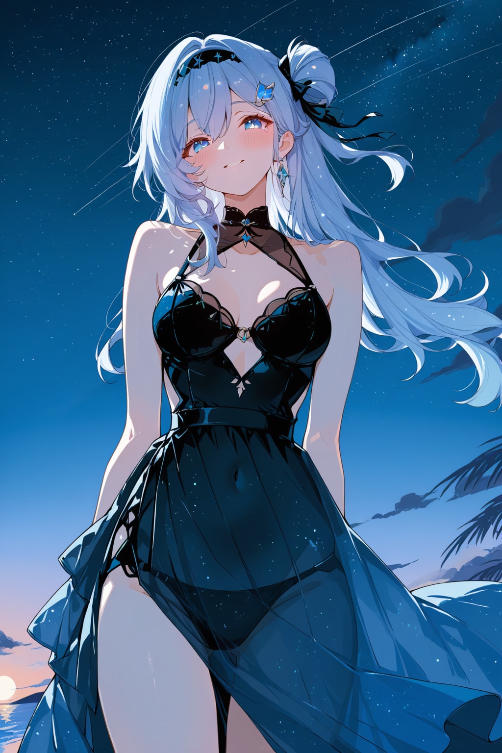 リゾート地の夜空 | の人気AIイラスト・グラビア
