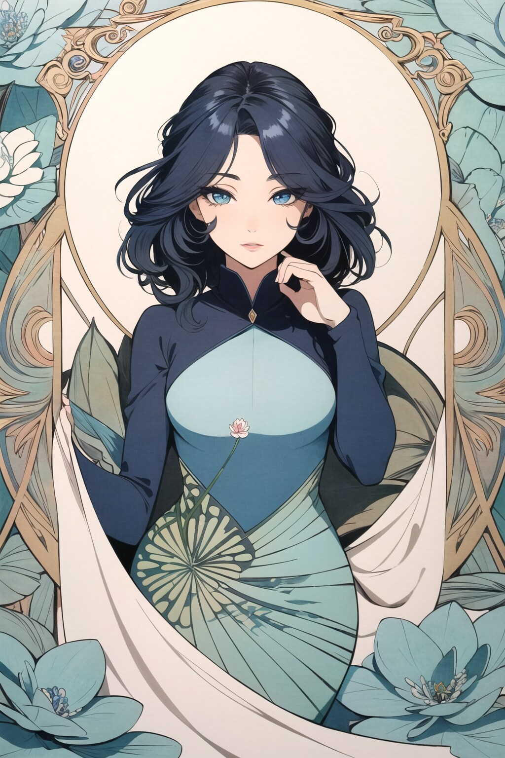 睡蓮花と淑女_2