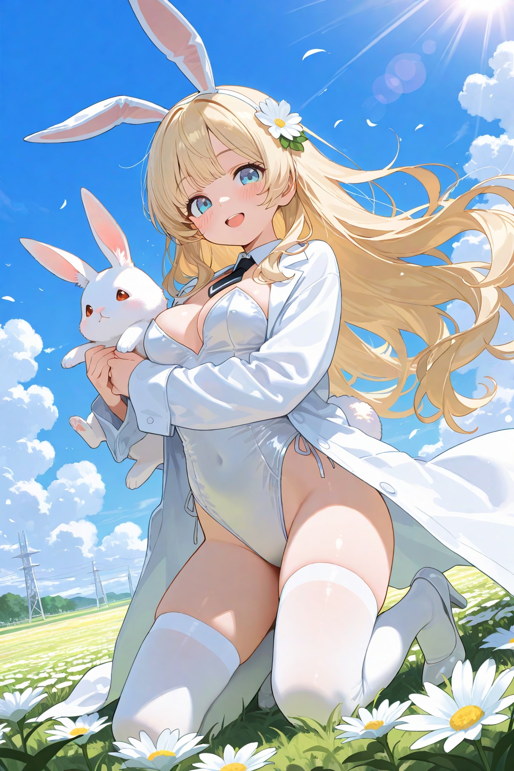 白衣のうさぎさん