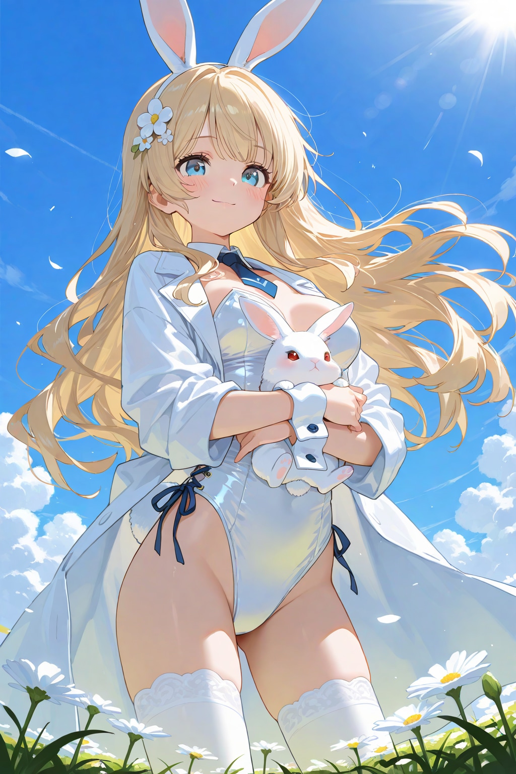 白衣のうさぎさん