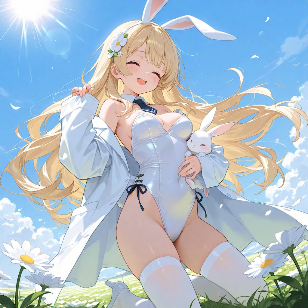 白衣のうさぎさん