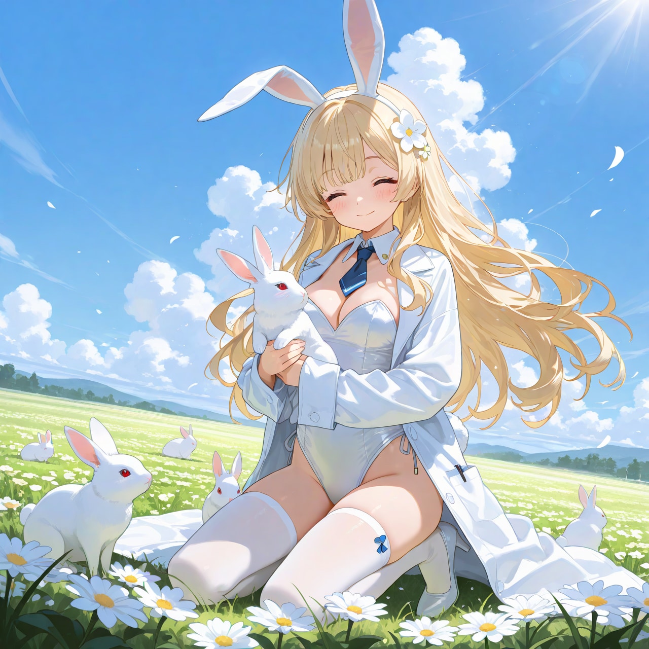 白衣のうさぎさん | の人気AIイラスト・グラビア