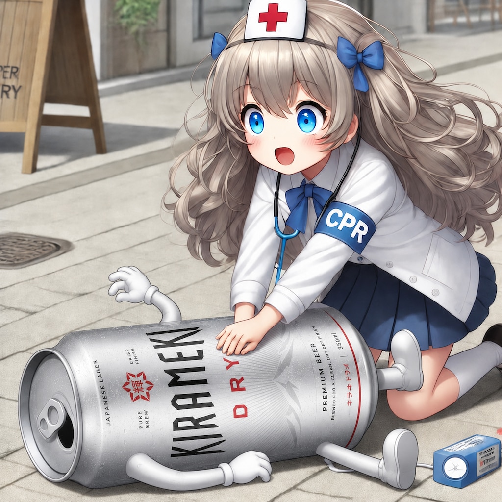 心臓マッサージを行う女医の小さな女の子