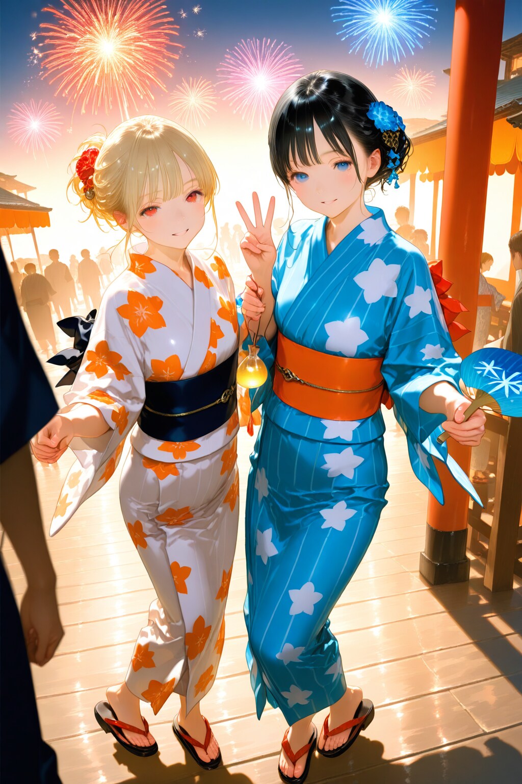 (Suno)花火始まったよ、浜に観に行こう