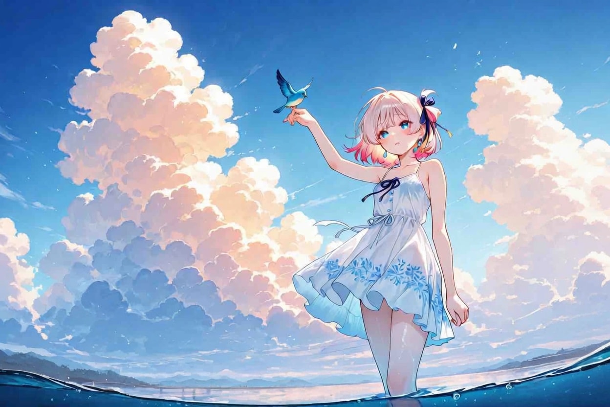 青い鳥に願いを託して | の人気AIイラスト・グラビア