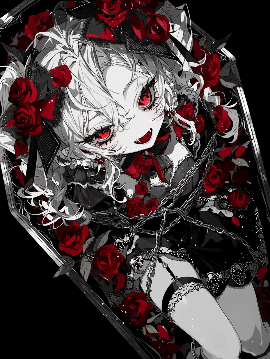 封印中のゴスロリ吸血鬼ちゃん | の人気AIイラスト・グラビア