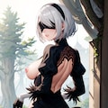 無表情で見せてくれる2B 6枚目