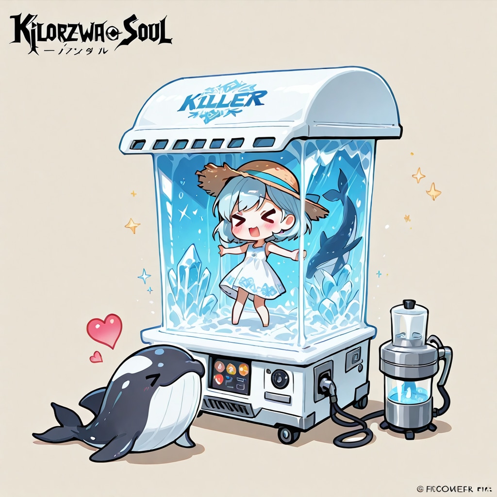 涼む青髪ちゃん