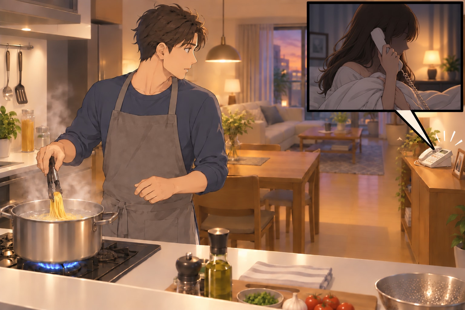 スパゲティをゆでている時に… | の人気AIイラスト・グラビア